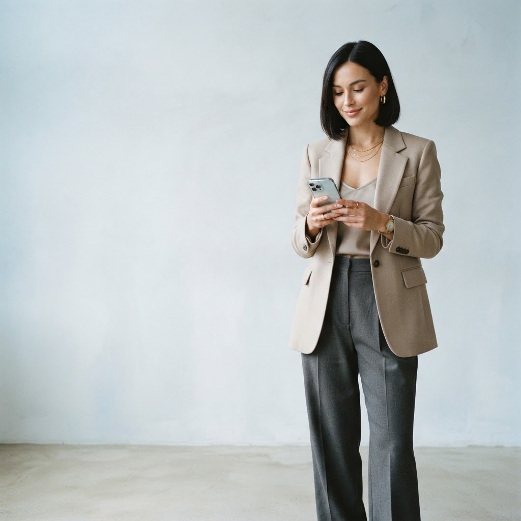 A shopper using the Raavya AI styling assistant